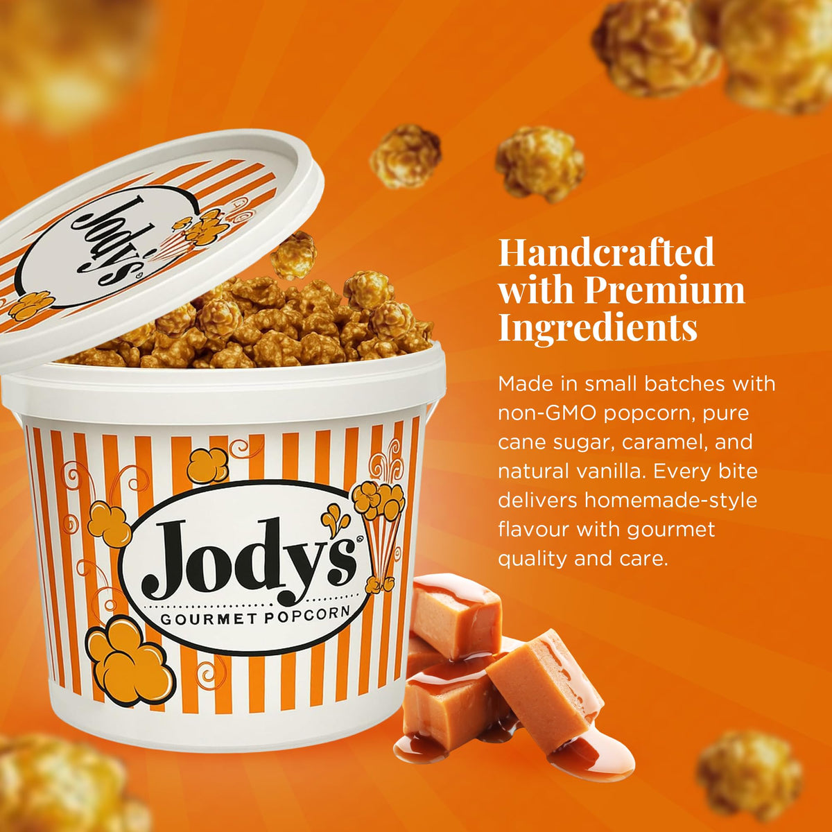Butter and vanilla ingredients for Jody’s Caramel Corn flavor