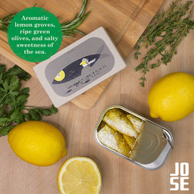 Boxed Jose Gourmet cans showing Lisbon-inspired artwork and collectible packaging.