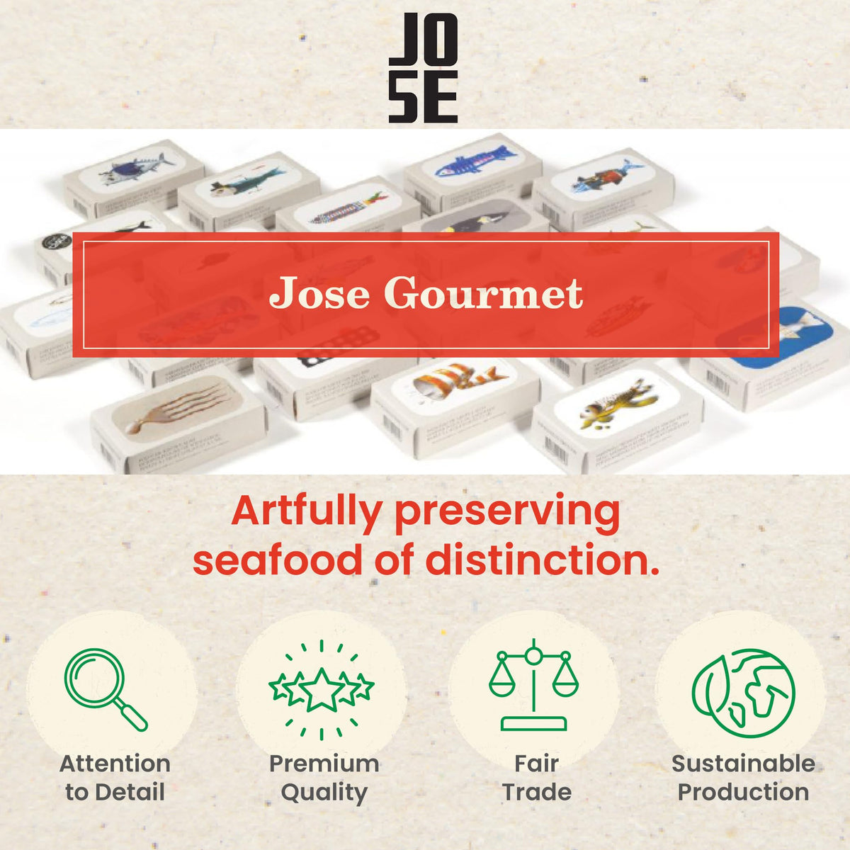 Jose Gourmet 90 g can pack for quick bites.