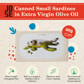Jose Gourmet wild-caught sardines in pack highlighting freshness.