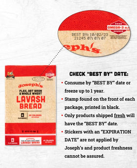 Joseph's Bakery Lavash soft, pliable texture close-up