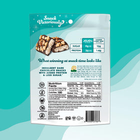 JOJO's ingredients card – gluten-free, vegan, non-GMO profile for coconut bites.