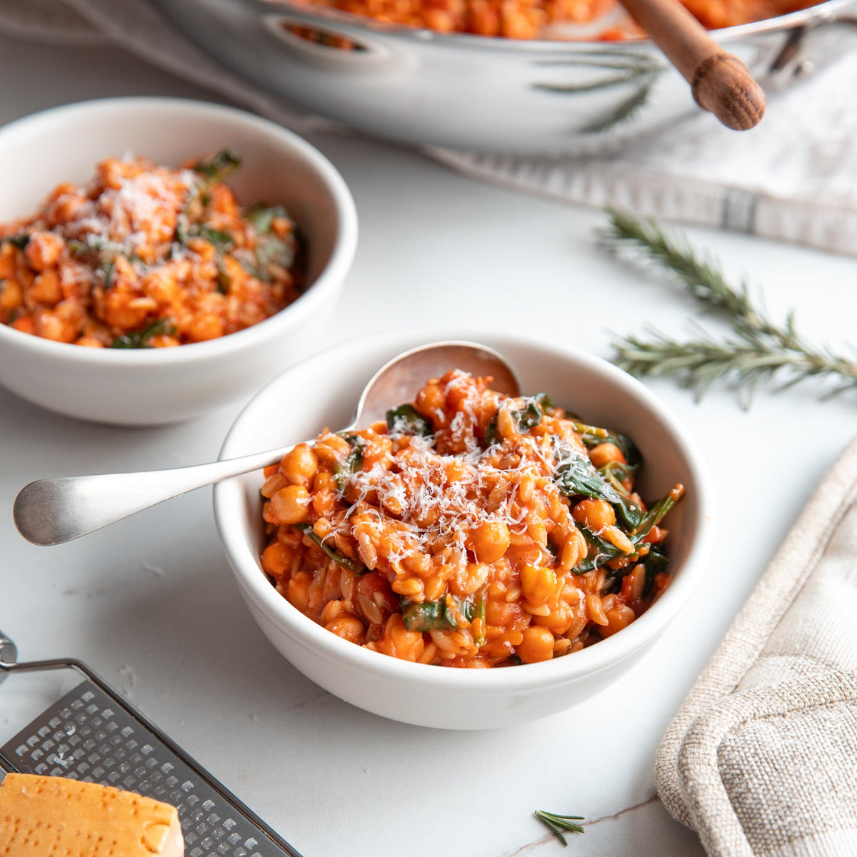 Two-ingredient Jovial pasta using brown rice and water for simple prep.