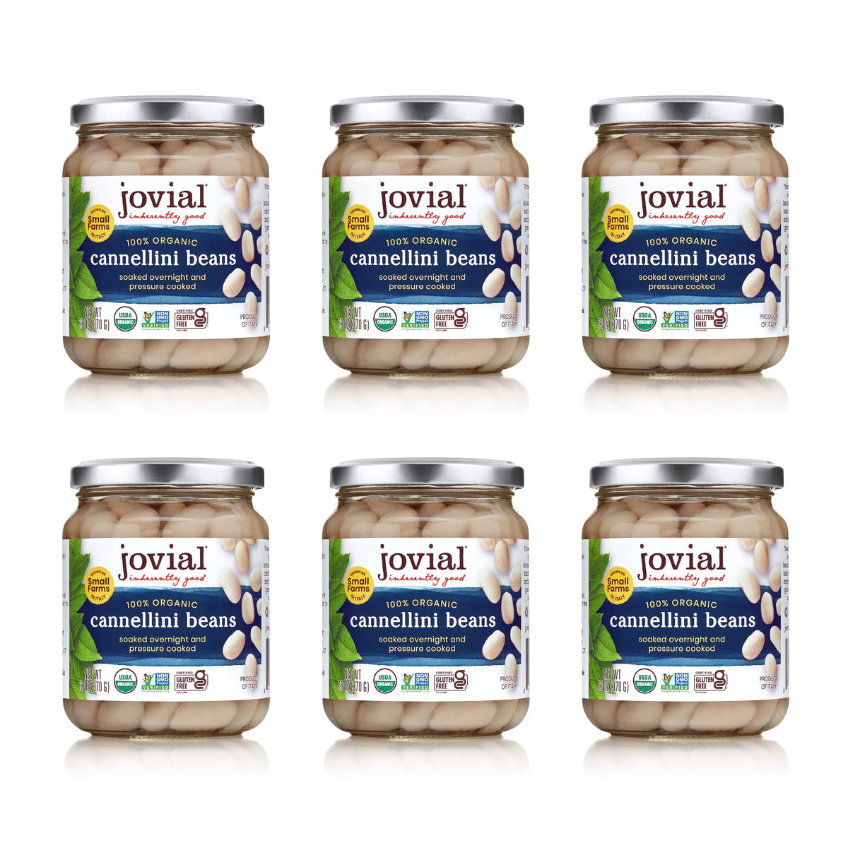 Jovial Cannellini beans in a glass jar for quick, protein-rich meals.