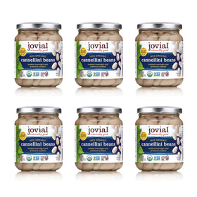 Jovial Cannellini beans in a glass jar for quick, protein-rich meals.