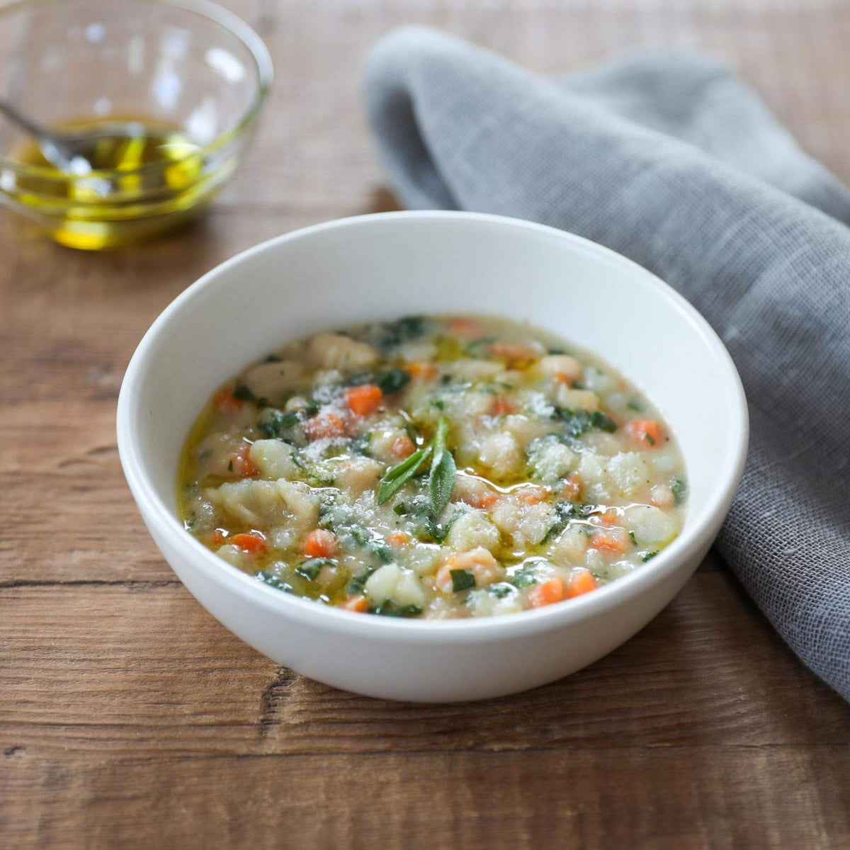 Jovial Cannellini beans ready to eat from a glass jar, heat or serve.