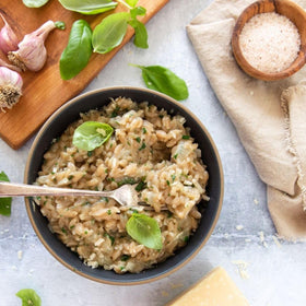 Meal-prep friendly Jovial Cassava Orzo provides high-fiber base for salads.