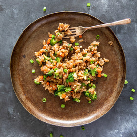 Jovial Cassava Orzo in pantry display as gluten-free staple option.