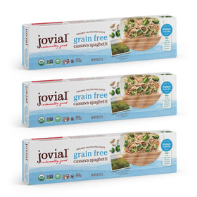 Jovial Cassava Spaghetti uncooked, grain-free pasta option for gluten-free meals.