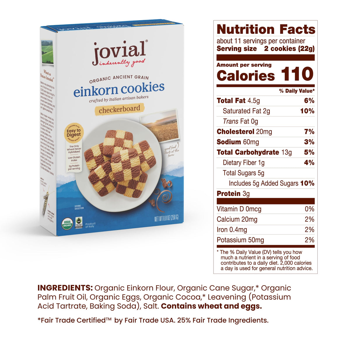 Jovial Einkorn Checkerboard Cookies sliced to reveal chocolate-vanilla swirl and tender crumb