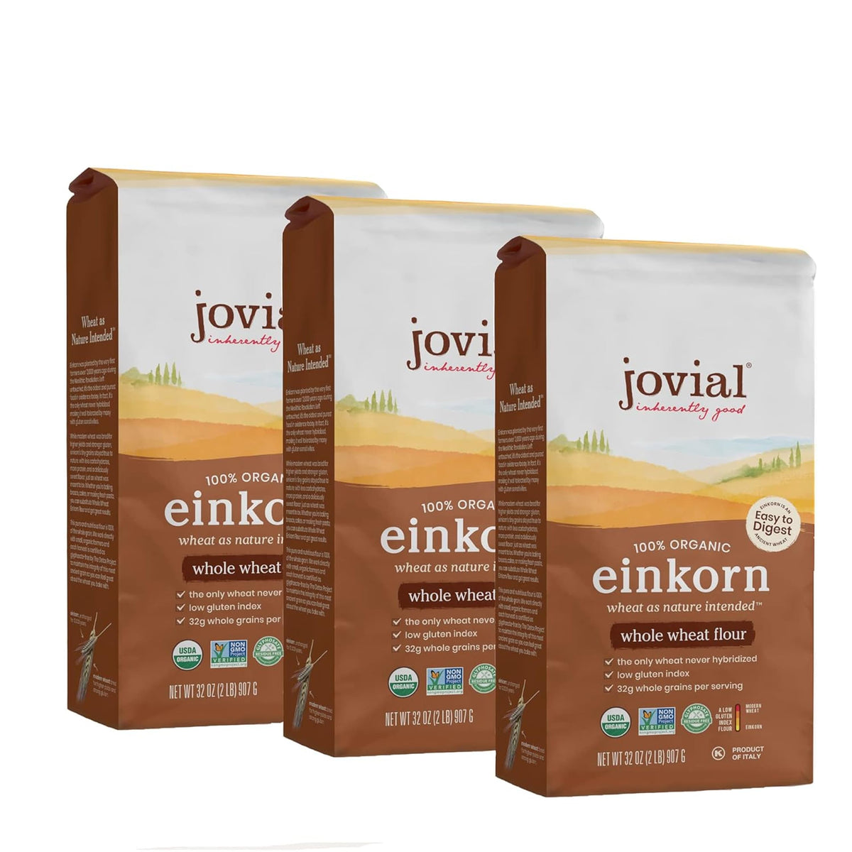 Jovial Einkorn flour bag for sourdough and rustic bread