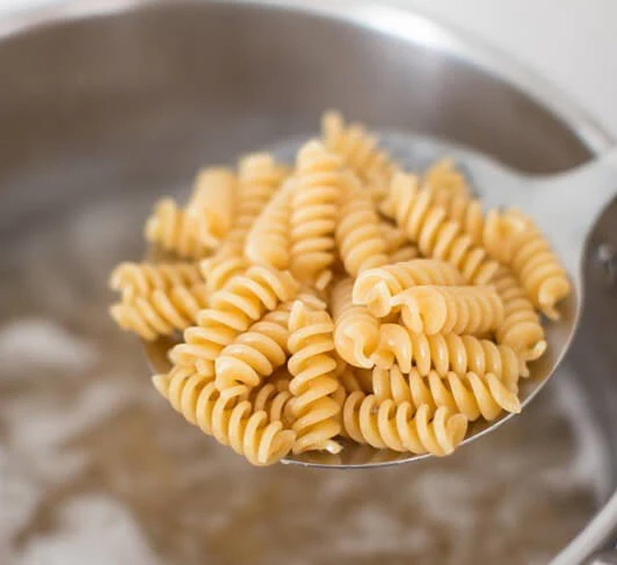 Jovial Einkorn Fusilli plated with sauce demonstrates versatile pairing options.