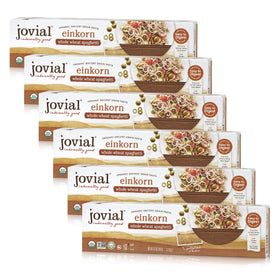 Jovial Einkorn pasta packaging showing organic, high-protein option for wholesome meals.