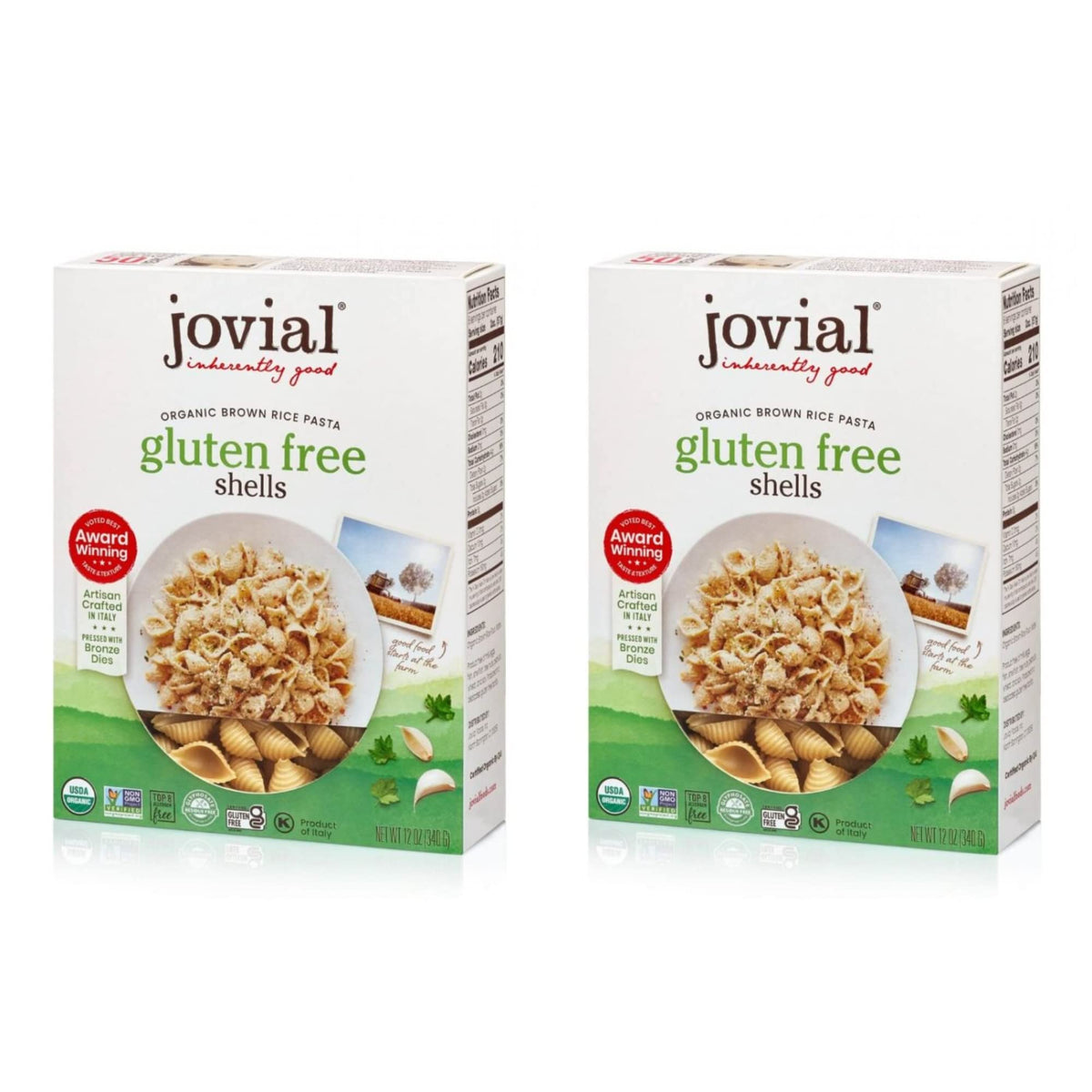 Jovial Shells gluten-free pasta ready for your favorite sauce
