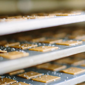 Snack time with Jovial crackers; light, flavorful crunch for quick bites.