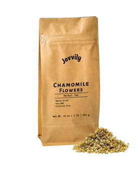 Jovvily chamomile flowers, dried whole 1lb bundle ideal for tea and crafts.
