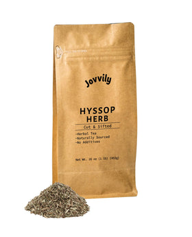 Jovvily Hyssop herb bag in resealable pouch for easy tea prep