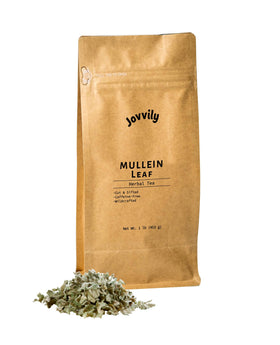 Jovvily Mullein Leaf cut and sifted tea ready for a soothing brew.