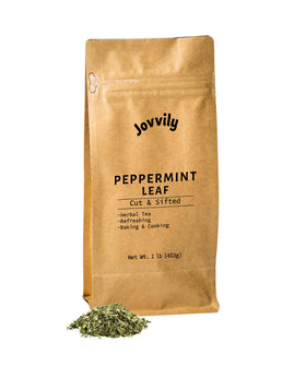 Jovvily Peppermint Leaf tea bag offers crisp aroma and convenient brewing.
