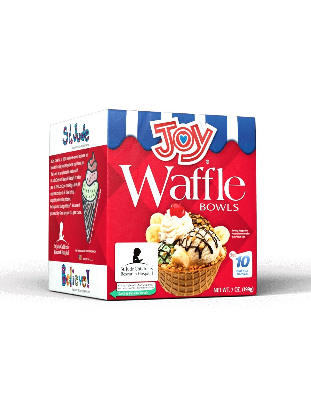 Joy Waffle Bowl 10-count 3-pack on display, ideal for quick dessert prep