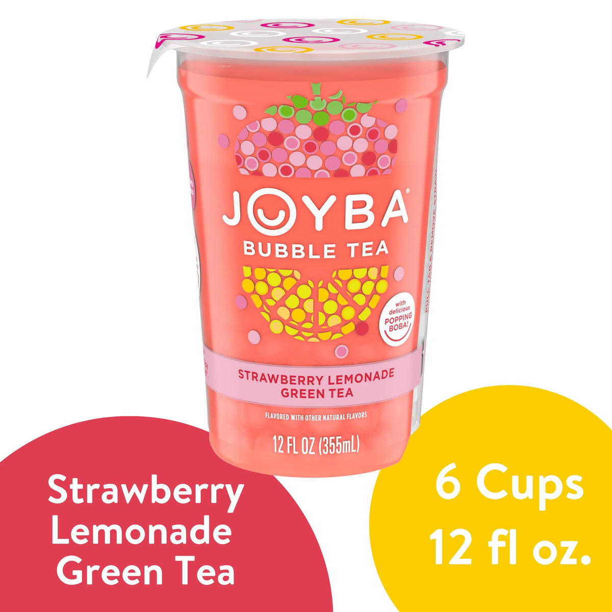 JOYBA popping boba close-up showing texture and fruit flavors.