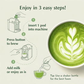 JOYBARBA pod inserted into Nespresso machine for quick brew