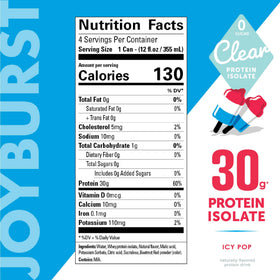 Joyburst Clear Protein Isolate pouring into glass for quick protein boost.