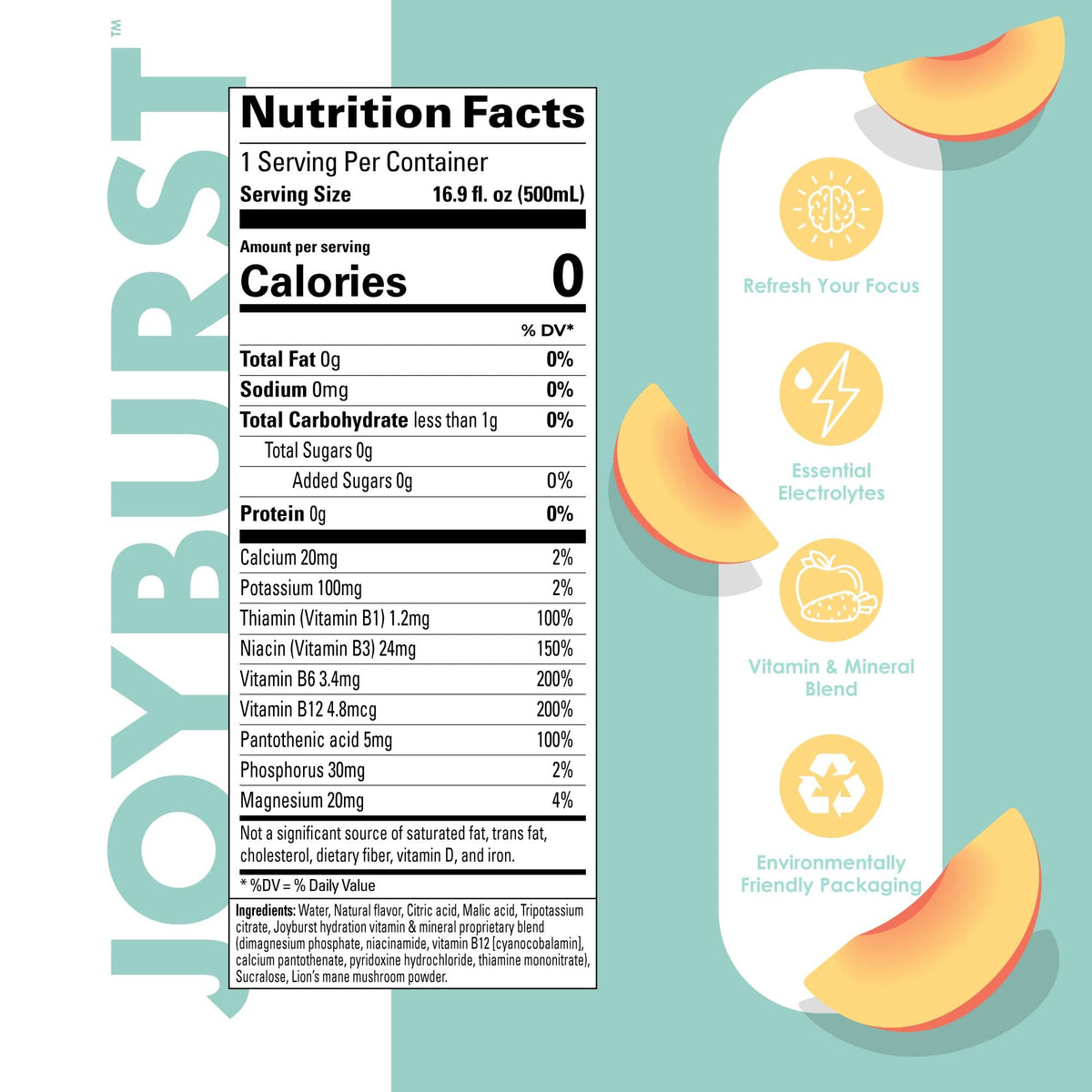 JoyBurst tetra Pak packaging shown as eco-friendly.