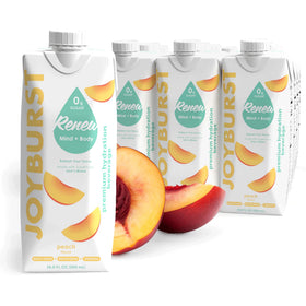 JoyBurst peach bottle showcasing sugar-free electrolyte water for on-the-go hydration.