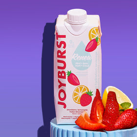JoyBurst ingredients glass highlights essential electrolytes and vitamin B blend