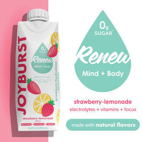 JoyBurst 12-pack display highlighting convenient eco-friendly hydration on the go