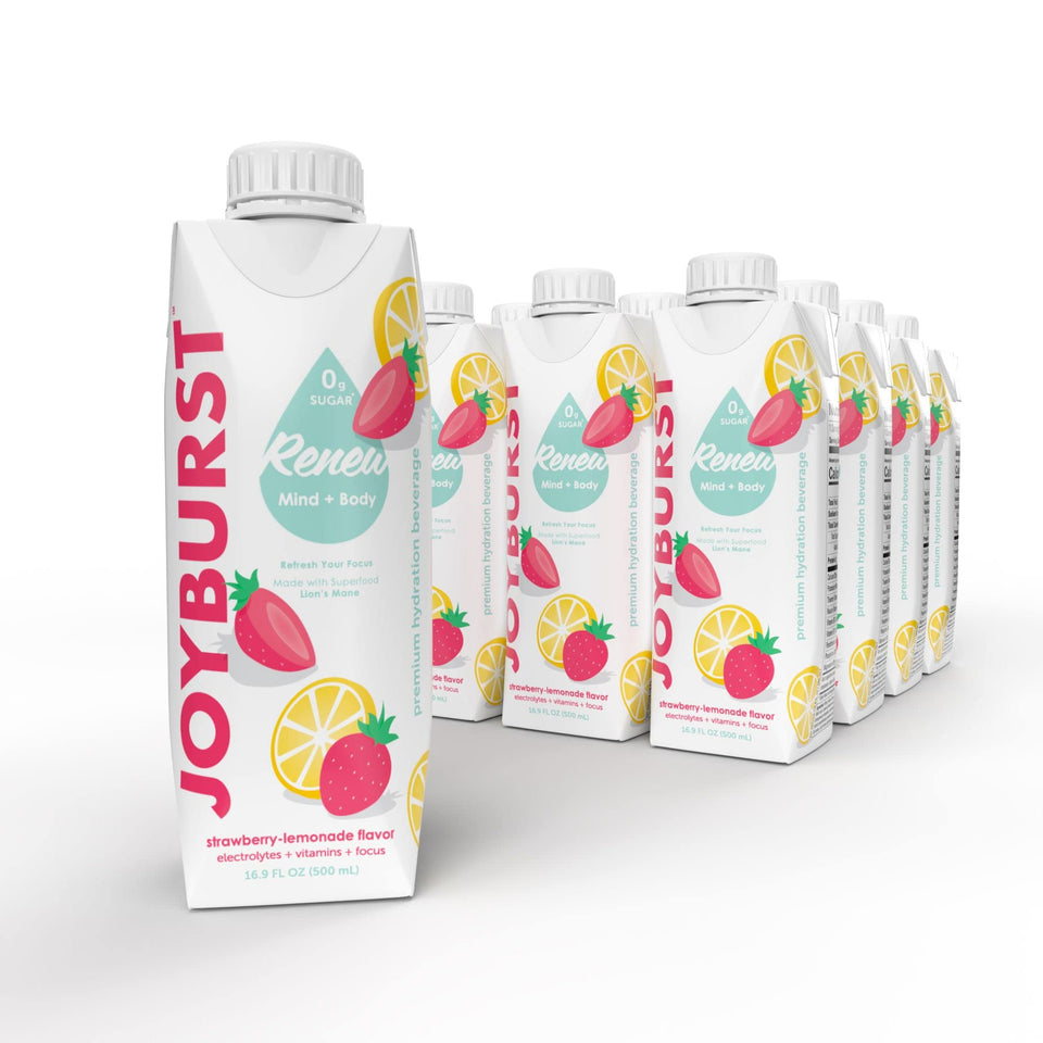 JoyBurst SugarFree Electrolyte Water strawberry-lemonade bottle for refreshing hydration