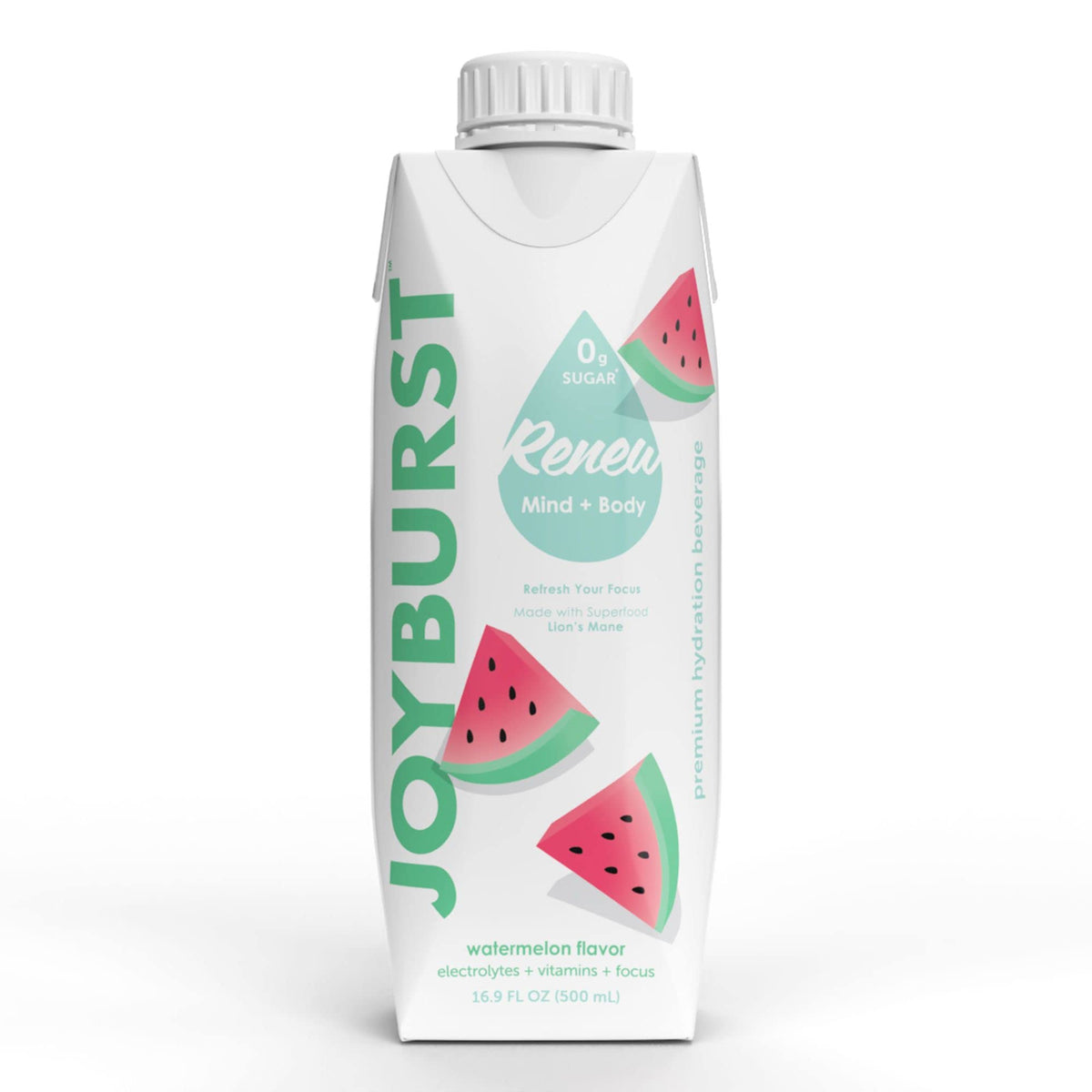 Joyburst Tetra Pak travel packaging showcases eco-friendly hydration on the go.