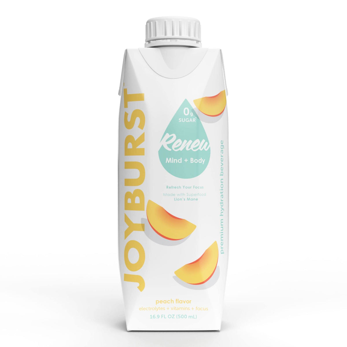 JoyBurst zero-calorie label emphasizing sugar-free and keto-friendly.