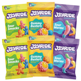 Joyride Gummy Busters Pink Lemonade close-up with crunchy texture and lower sugar