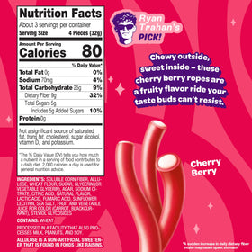 JOYRIDE Cherry Berry Ropes bundle side view, portable snacking option.
