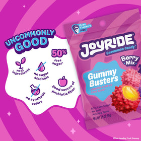 Joyride family snack moment featuring gummies as a portion-controlled treat.