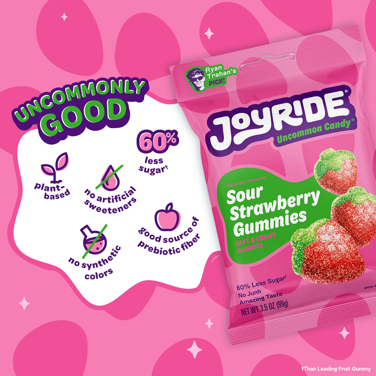 Joyride Glacial Peppermint Gum pack inner details showcasing mint flavor.