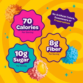 JOYRIDE Gummy Busters Fun Drink treats show sour-chewy center and crisp shell
