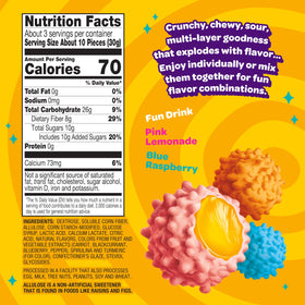 JOYRIDE Gummy Busters Pink Lemonade view highlights tangy flavor and crunch