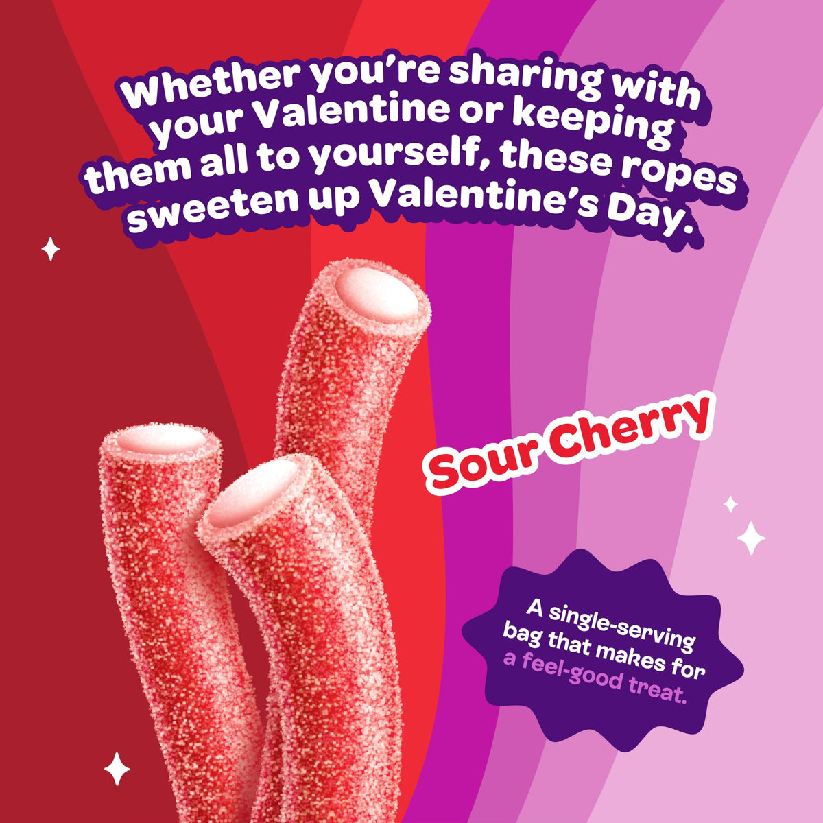 Joyride Sour Cherry Ropes 8-pack display communicates value and portability.