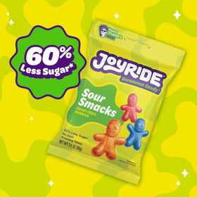 JOYRIDE Sour Smacks vegan and plant-based appeal.