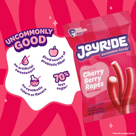 JOYRIDE Tart Cherry Licorice closeup, rich cherry notes.