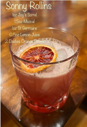 Joy's Island Spice Sorrel Elixir mulled-wine variation warms gatherings with spices.