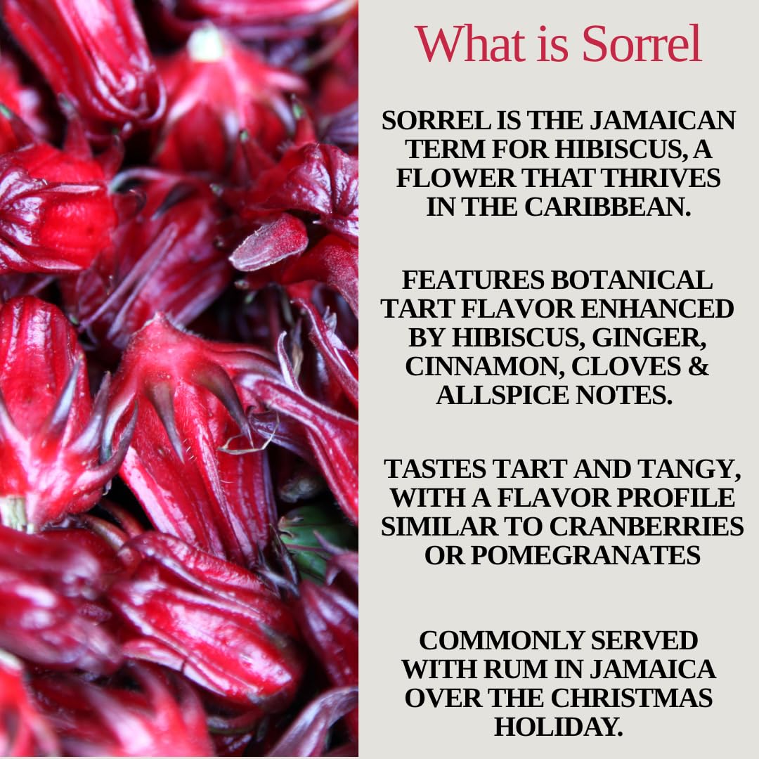 Joy's Island Spice Sorrel Hibiscus Elixir glass pour demonstrates bold aroma for celebrations.