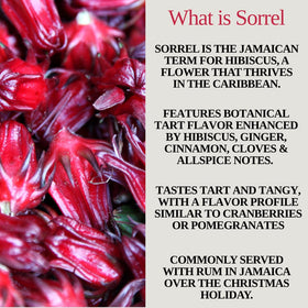 Joy's Island Spice Sorrel Hibiscus Elixir glass pour demonstrates bold aroma for celebrations.