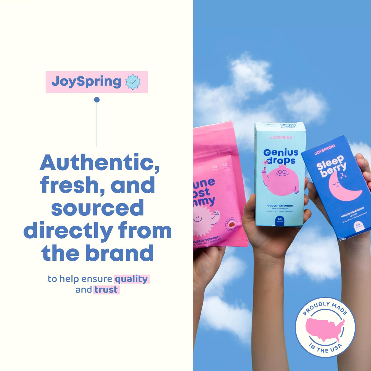 JoySpring vitamin D3 kids sachet adds gentle sunshine support to routines