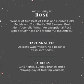 Joyus award medals showcase the wine's acclaimed non-alcoholic quality.