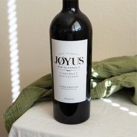 JØYUS label close-up communicates refined design and premium quality