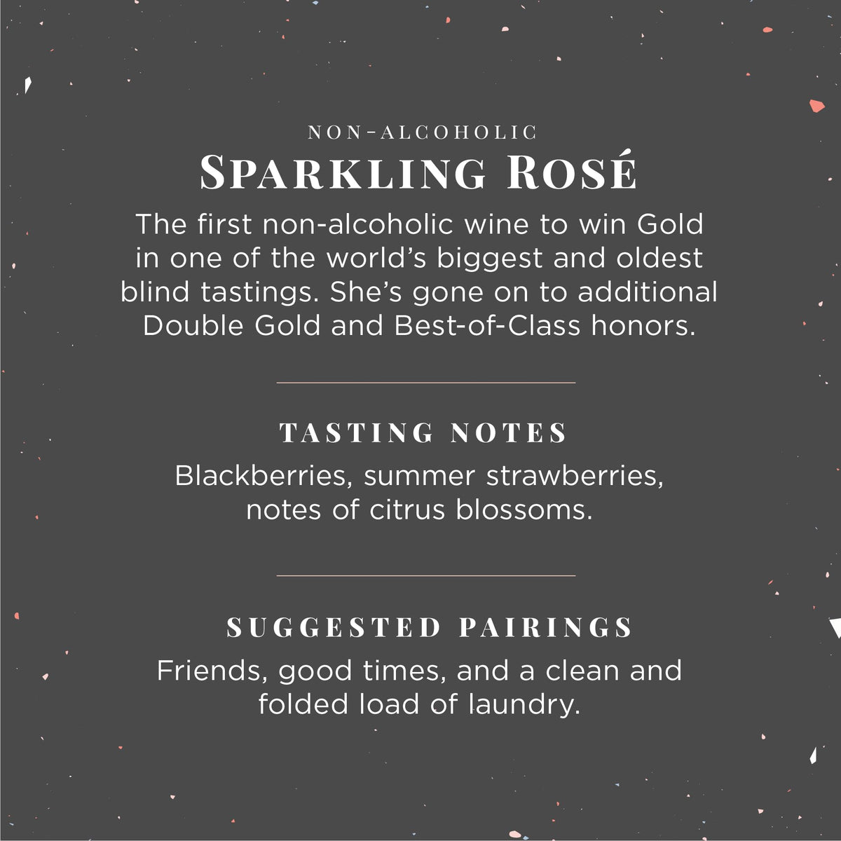 Joyus Rosé pour showcases fine bubbles and pale pink hue.